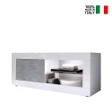 Moderne TV-meubel wit hoogglans grijs beton Diver BC Basic Verkoop