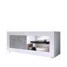 Moderne TV-meubel wit hoogglans grijs beton Diver BC Basic Aanbod