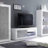 Moderne TV-meubel wit hoogglans grijs beton Diver BC Basic Kortingen