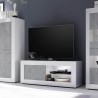 Moderne TV-meubel wit hoogglans grijs beton Diver BC Basic Voorraad