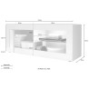 Moderne TV-meubel wit hoogglans grijs beton Diver BC Basic Keuze