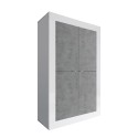Kast keuken dressoir woonkamer 4 deuren wit glanzend beton Novia BC Basic Aanbod