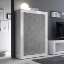Kast keuken woonkamer 4 deuren glanzend wit cement Novia BC Basic Catalogus