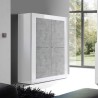 Kast keuken woonkamer 4 deuren glanzend wit cement Novia BC Basic Voorraad