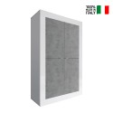 Kast keuken woonkamer 4 deuren glanzend wit cement Novia BC Basic Verkoop