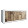 Witte glanzende dressoir Altea BW - 4 deuren, 207 cm, hout en wit Aanbod