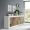 Witte glanzende dressoir Altea BW - 4 deuren, 207 cm, hout en wit Catalogus