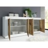 Witte glanzende dressoir Altea BW - 4 deuren, 207 cm, hout en wit Keuze