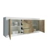 Witte en houten Tribus BW Basic dressoir met 2 deuren en 3 lades voor de woonkamer Korting