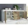 Witte en houten Tribus BW Basic dressoir met 2 deuren en 3 lades voor de woonkamer Model