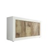 Dressoir woonkamermodule wit glanzend hout 3 deuren 160cm Modis BW Basic Aanbod