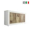 Dressoir woonkamermodule wit glanzend hout 3 deuren 160cm Modis BW Basic Verkoop