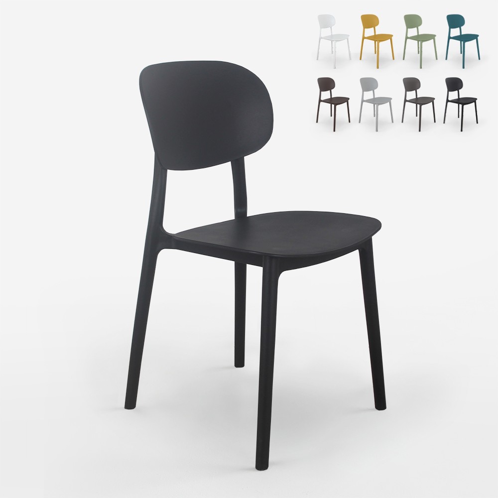 Moderne design stoel Nantes uit polypropyleen voor keuken, eetkamer of buiten 