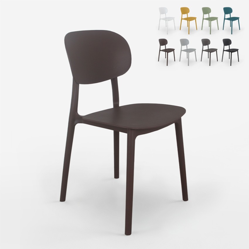 Moderne design stoel Nantes uit polypropyleen voor keuken, eetkamer of buiten  Kortingen