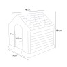Hondenhok huisje voor middelgrote tot grote honden 99x99x95 Curver K245541 Keter Kortingen