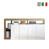Buffetkast woonkamer 184cm 4 deuren hoogglans wit eiken Cadiz BR Verkoop