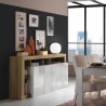 Buffetkast woonkamer 184cm 4 deuren hoogglans wit eiken Cadiz BR Korting