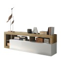 Moderne TV-kast voor woonkamer 184cm wit glanzend eiken Dorian BR Aanbod