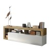 Moderne TV-kast voor woonkamer 184cm wit glanzend eiken Dorian BR Aanbod