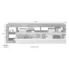 Moderne TV-kast voor woonkamer 184cm wit glanzend eiken Dorian BR Korting