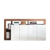 Moderne keukenkast 4 deurtjes 184 cm hoogglans wit hout Cadiz MR Aanbod