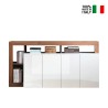 Moderne keukenkast 4 deurtjes 184 cm hoogglans wit hout Cadiz MR Verkoop