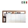 Moderne keukenkast met 4 deuren 184cm in glanzend wit hout Cadiz MR. Verkoop