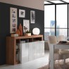 Moderne keukenkast 4 deurtjes 184 cm hoogglans wit hout Cadiz MR Korting