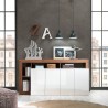 Moderne keukenkast 4 deurtjes 184 cm hoogglans wit hout Cadiz MR Kortingen
