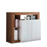 Reva MR dressoir 108cm woonkamer kast 2 deuren hoogglans wit hout Aanbod
