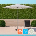 Achthoekige parasol 3x3 m met centrale paal Flamenco Aanbieding
