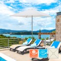 Winddichte tuinparasol met middenpaal 2x2 m Noosa Aanbieding