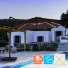 Zweefparasol 3x3 m bruin met solar LED-verlichting Waikiki Light Brown Aanbieding