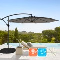 Achthoekige aluminium zweefparasol 3 meter Fan Noir Aanbieding