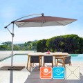 Vierkante aluminium zweefparasol 2,5x2,5 meter Shadow Brown Aanbieding