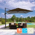 Aluminium zweefparasol 3x3 m Paradise Brown Aanbieding