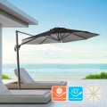 Vierkante aluminium zweefparasol 3 x 3 meter Paradise Noir Aanbieding