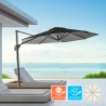 Vierkante aluminium zweefparasol 3 x 3 meter Paradise Noir Aanbieding