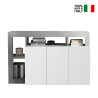 Dressoir woonkamer 3 deuren hoogglans wit 146 cm beton Hailey BC Verkoop