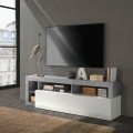 Dorian BC tv-meubel wit hoogglans grijs beton 184 cm Aanbieding