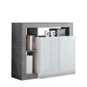 Madia mobiele container cement grijze 2 glanzende witte deuren Reva BC. Aanbod