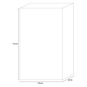 Moderne design dressoir 2 deuren 4 vakken zwart hout Bogarde Steel Voorraad