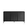 Moderne design dressoir 3 deuren buffet 156cm in zwart hout Cooper Steel Aanbod