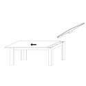Uitbreidbare keukentafel wit glanzend hout 90x137-185cm Dyon Basic Kortingen