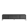Moderne zwarte TV-kast woonkamer design met 4 deuren Montgomery Steel Aanbod