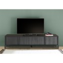 Moderne zwarte TV-kast woonkamer design met 4 deuren Montgomery Steel Korting