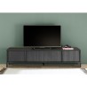 Moderne zwarte TV-kast woonkamer design met 4 deuren Montgomery Steel Korting