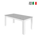 Eettafel 180x90cm modern design wit cement Cesar Basic Verkoop