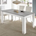 Eettafel 180x90cm modern design wit cement Cesar Basic Aanbieding