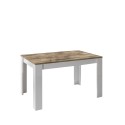 Uitbreidbare keukentafel wit glanzend hout 90x137-185cm Dyon Basic Aanbod